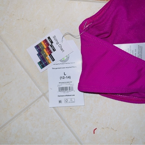 Time and Tru NWT Tie Front Bikini Top size large - Picture 3 of 4